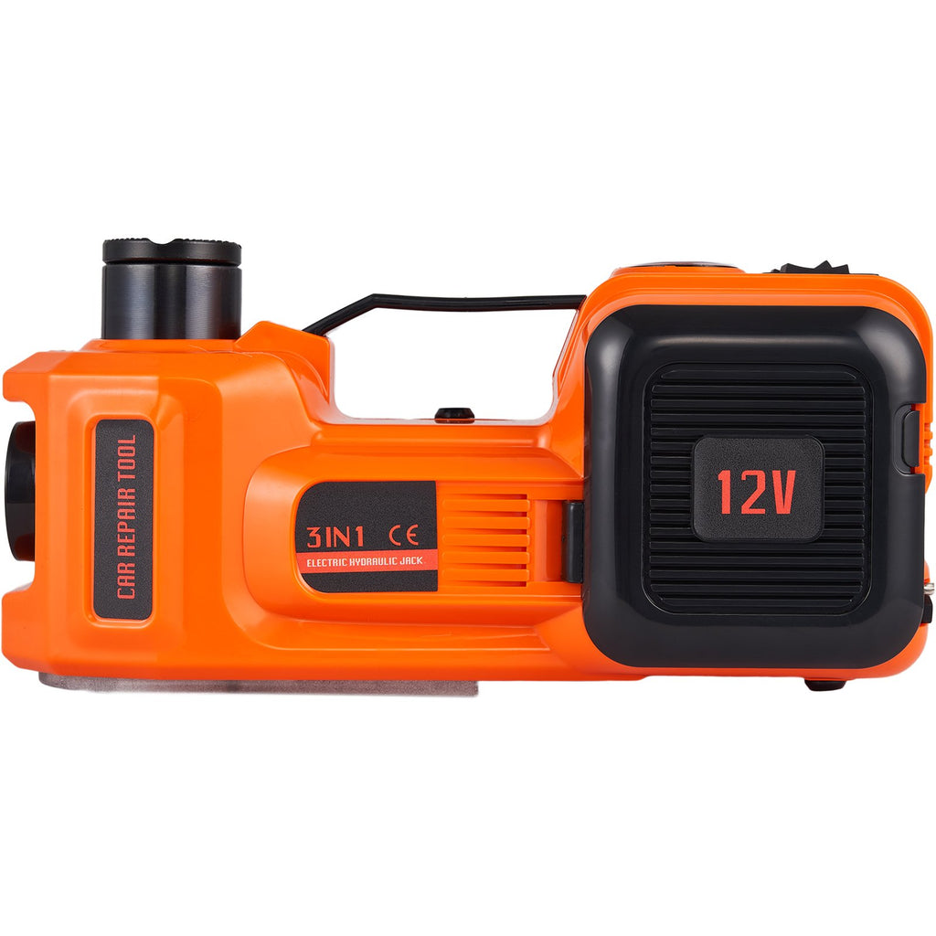 Electric Hydraulic Car Floor Jack 5 Ton 12V w/Impact Wrench Inflator