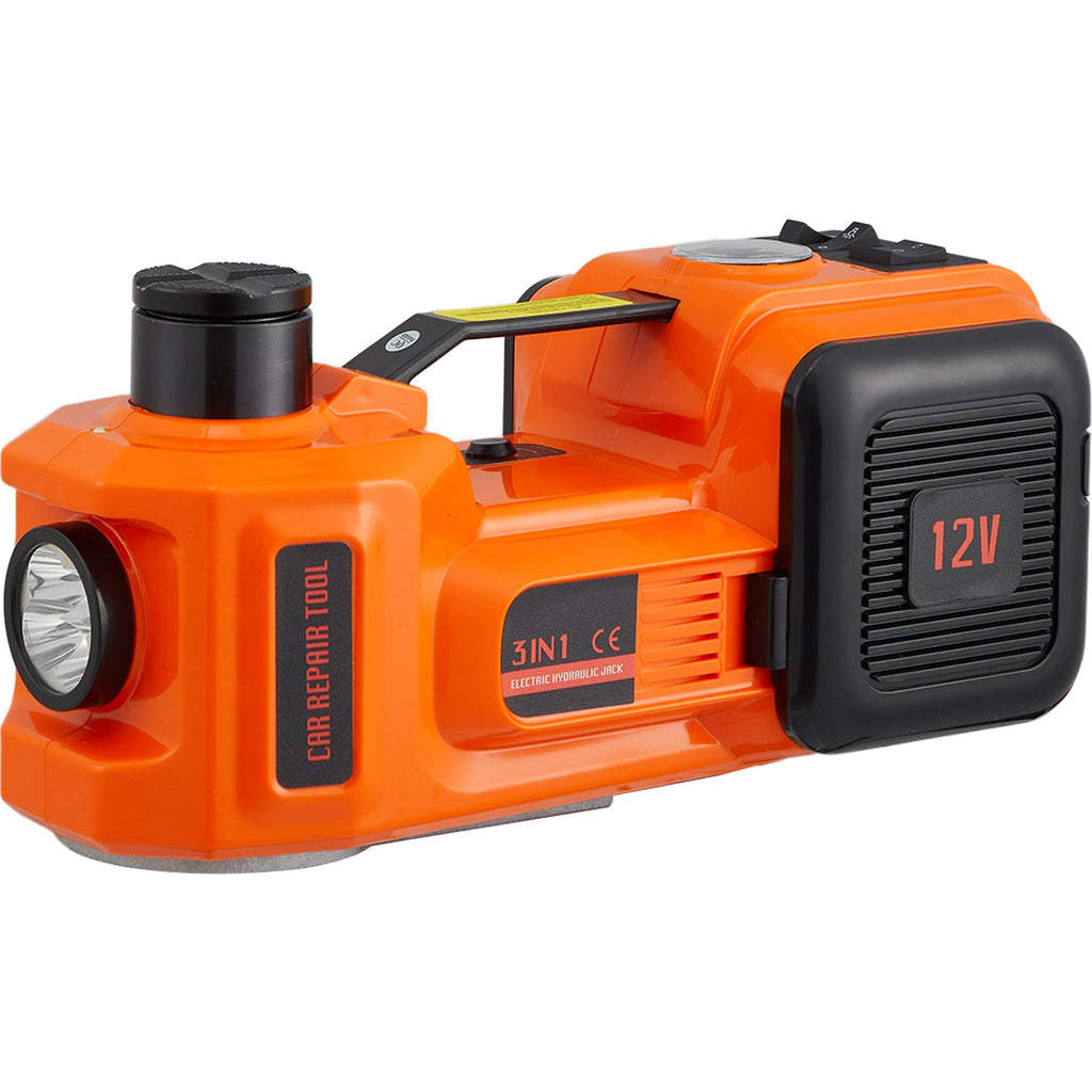 Electric Hydraulic Car Floor Jack 5 Ton 12V w/Impact Wrench Inflator
